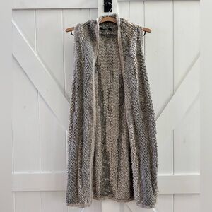 NIC+ZOE Textured Neutral Long Sweater Cardigan